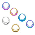 G23 Titanium 16G Segment Clicker Nose Piercing Ring Anodizing Color Earrings 8mm 10mm Body Pierc Ear Rings Jewelry