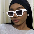 Custom Logo 2025 Fashion Retro Men Women Big Frame Sunglasses UV400 Gradient Color Rivet Shades Oversized Square Sun Glasses