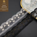 Platinum Polyester Filament Mesh Lace Clothing Home Fabric Accessories Embroidery Water-soluble Polyester-gloss Barcode Lace