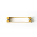 Hydrorelax PVD Gold Finish Rectangle Loop Shower Door Pull Stainless Steel Back to Back Handle for Frameless Glass