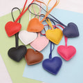 Cheap New love Heart Leather Tags Embossesd hang Car Keychains Bag Pendant Key Ring Accessories Ornament Wristlet Bag Charms