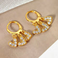 Wholesale 18K Gold Plated Heart Hoop Earrings for Foxi Fashion Dangle Aretes for Girls Trendy Brass Jewelry for Gifts