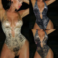 PASUXI Wholesale Black Sexy SwimSuit One Piece Bathing Suits Halter Neck Bikini Metal Circle Swimwear Beachwear