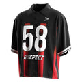 Vintage American Football Polo Jersey  Breathable and Shiny Knit Fabric Made Rugby Custom Game Day Shirt for Unisex