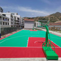 Enlio Outdoor Basketball Court Tiles - Shock-Absorbent PP Sports Flooring with Cushioned Base (Elastic Star Design)