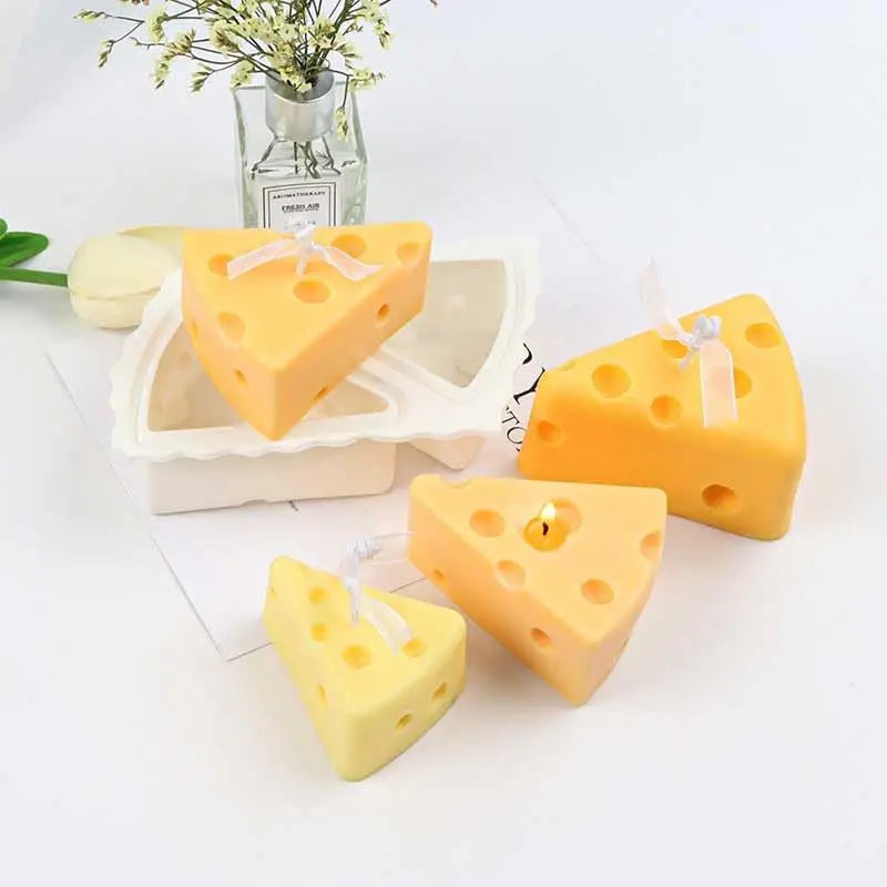 Triangle Cheese Shape Candle Silicone Molds for Making Candle Resin Aromatherapy Candles Handmade Wax Soap Home Decor Craft