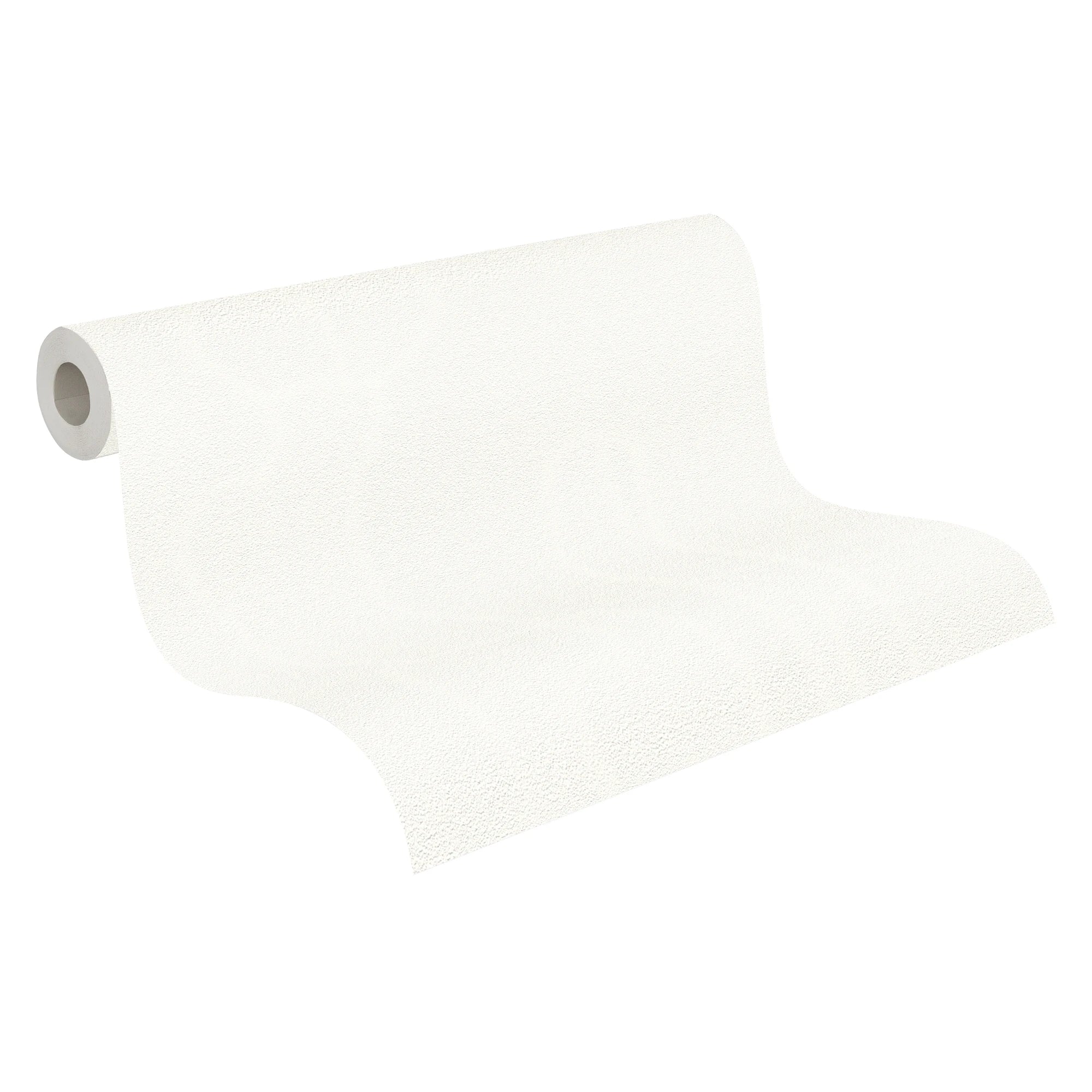 Made in Germany - Wallpaper rolls Solid Plain Colour White - Non Woven Vinyl - Wallpaper Home Decoration - 1005 x 053 m