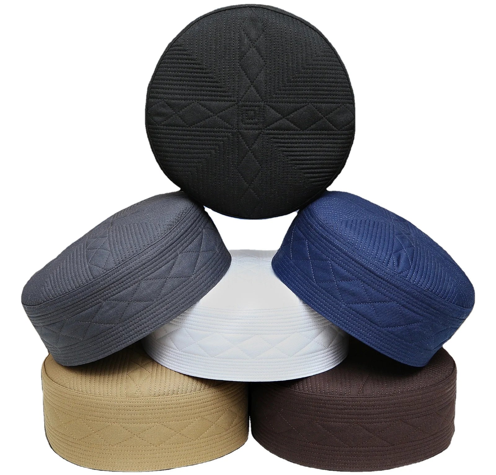 Shaiq Men's Kufi Caps Multicolor Stitched Prayer Traditional Islamic Wear Best Wholesale Selling Product for Autumn Season