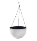 Plastic Modern Hanging Flower Pot with Self-Watering System and Drainage Hole Home Garden Planter