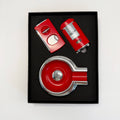Wholesale Newly Arrived Cigar Accessories Portable Lighter Ashtray Sharp Knife V-Cut Drill Set with Smoking Gift Box