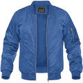 OEM Fall 2023 Full Zip Casual Bomber Jackets for Men Windbreaker Outdoor Polyester Fabric Coats Men's Lightweight Bomber Jac