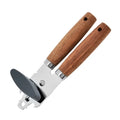 QYL Sustainable Household Stainless Steel Utensils Bottle Opener Acacia Wood Handle Multi-Function Portable Garlic Press for