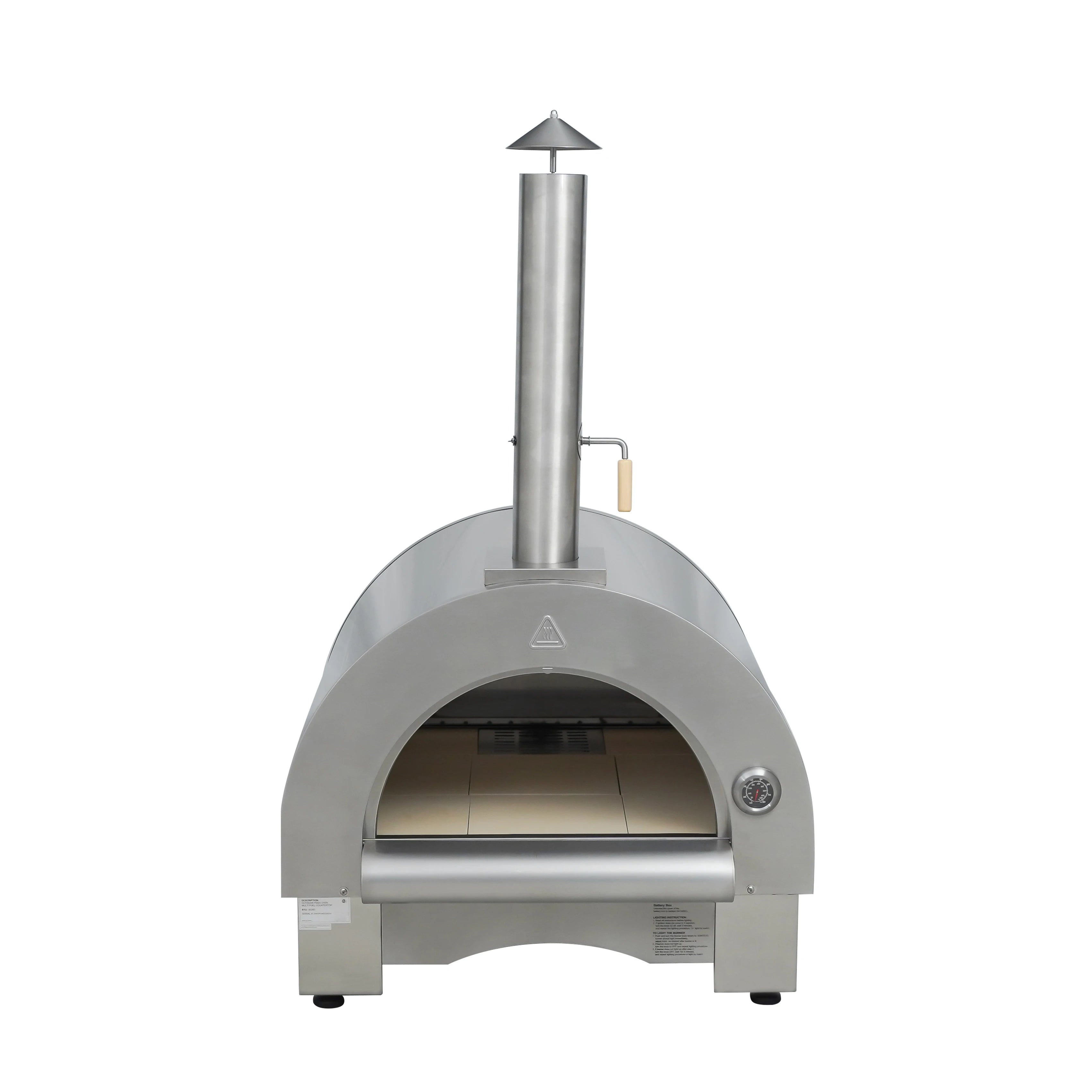Dual-Purpose Pizza Oven Home & Commercial Use Black Enamel Surface & Rust-Proof 430 Stainless Steel