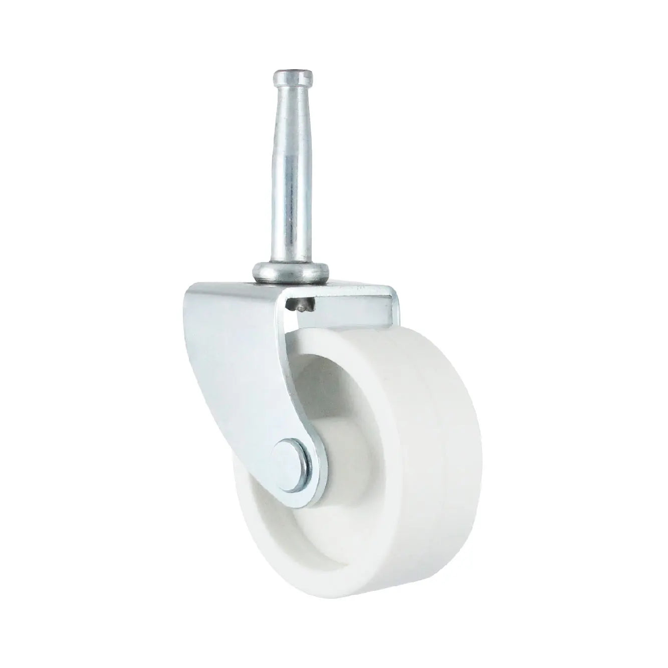 Swivel White 2-Inch (50MM) PP Material Wheel Casters Socket Stem Outdoor Use for Bathroom Living Room Warehouse Dining Kitchen