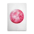 Made In Germany - Home Decor Canvas Picture Pink Moon - Wall Mural In White And Pink - Canvas Picture On Stretcher Frame