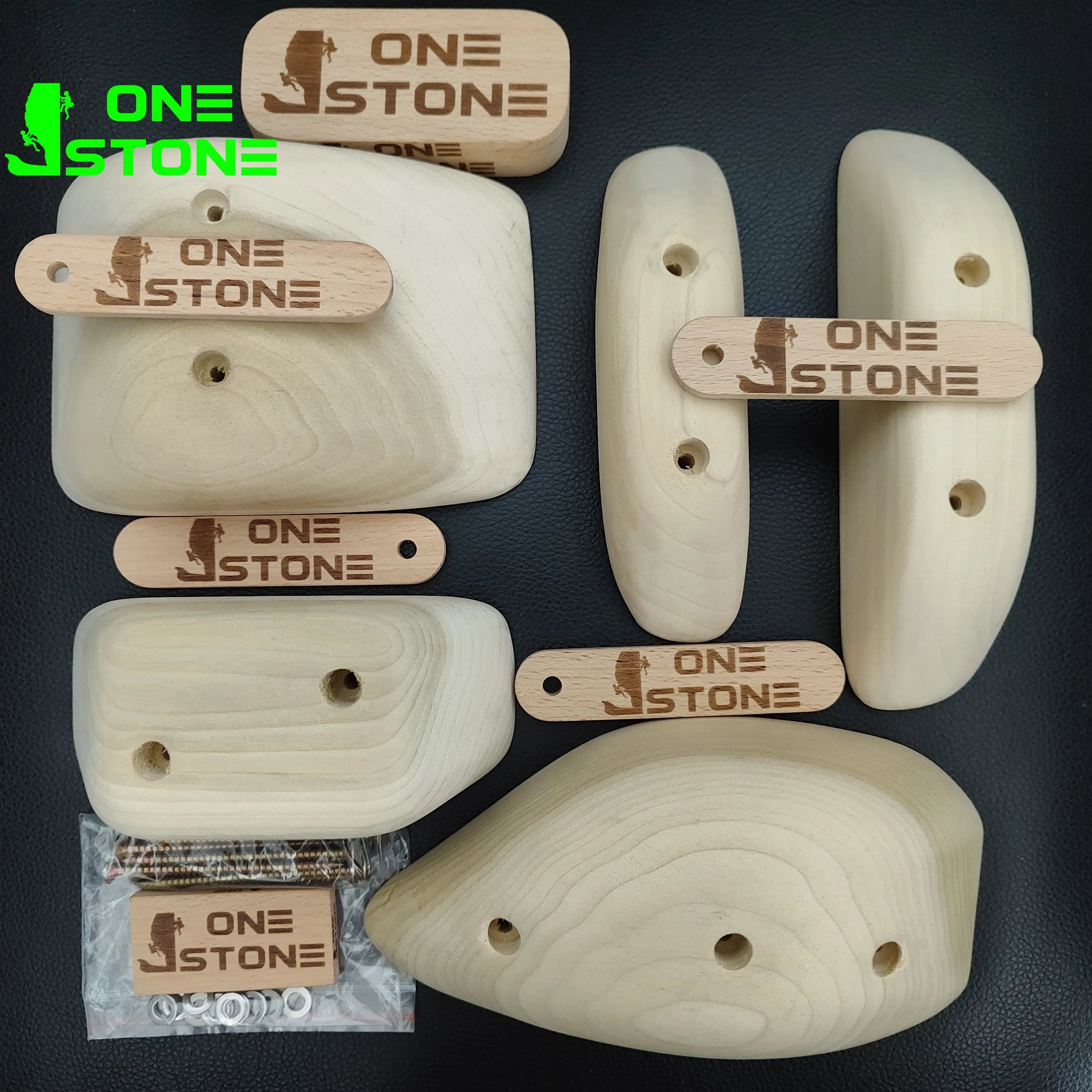 Home Indoor Climbing Holds Children's Wooden Climbing Training Wall Rock Climbing Holds Wood Pinch&Slope&Jug Climbing Hangboard