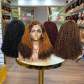 Wholesale 100% Virgin Human Hair Glueless Wigs Lace Front Wigs Pixie Curl 13*4 Full Frontal Lace Brazilian Human Hair Wigs