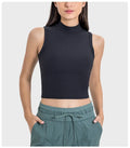 Custom High Elasticity Sleeveless Crop Top Wholesale Workout Fitness Sports Tank Tops Ribbed Running Workout Tank Tops for Women