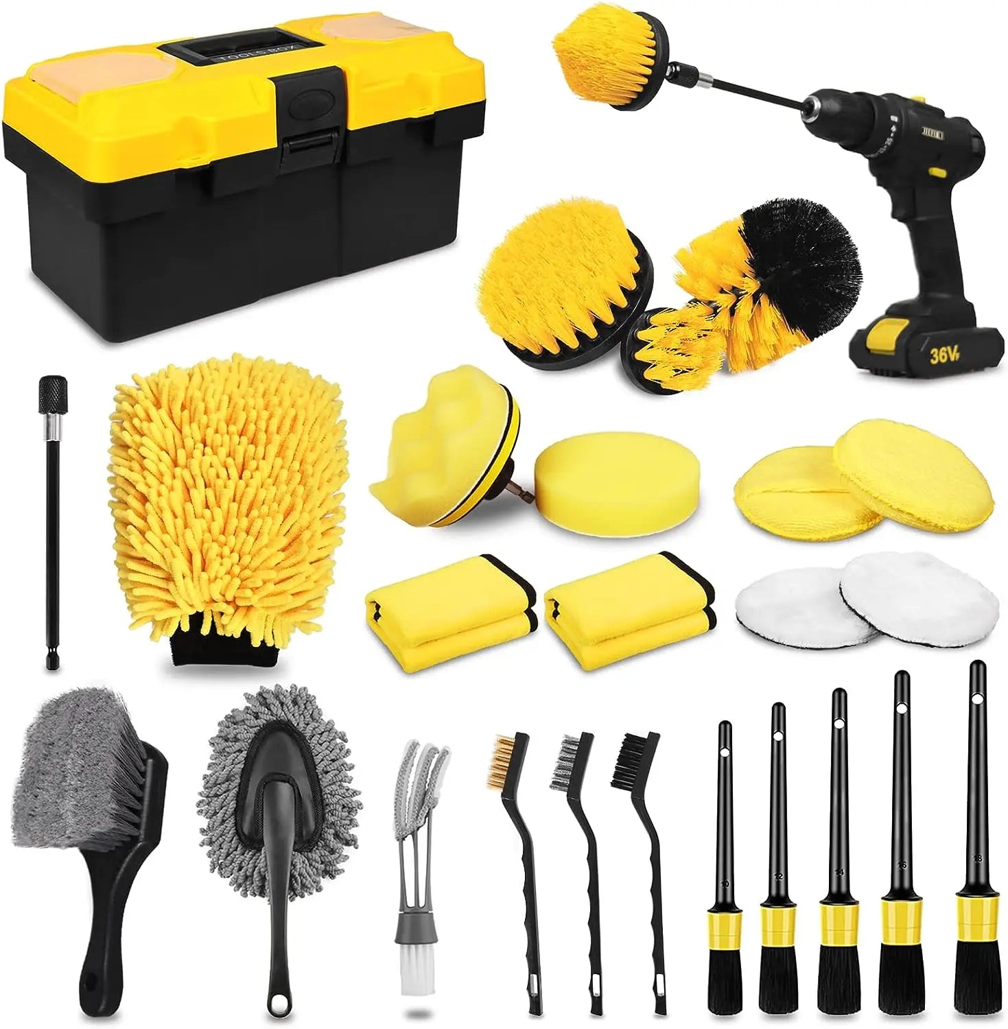 Zhenda Drill Scrub Brushes Kit Set 3Pack Power Scrubber Electric Drill Cleaning Brush