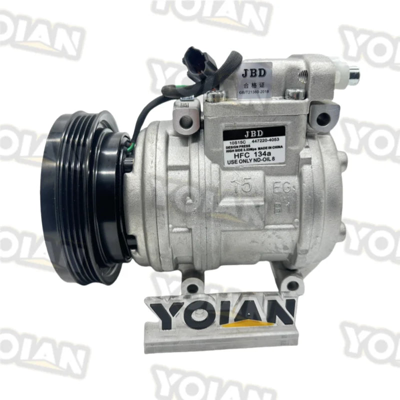 YOIAN Excavator Parts 10S15C A/C AC Compressor 20Y-979-6121 447220-4053 447220-4052 R134A for Komatsu PC200-7 PC360-7 MegaBDM