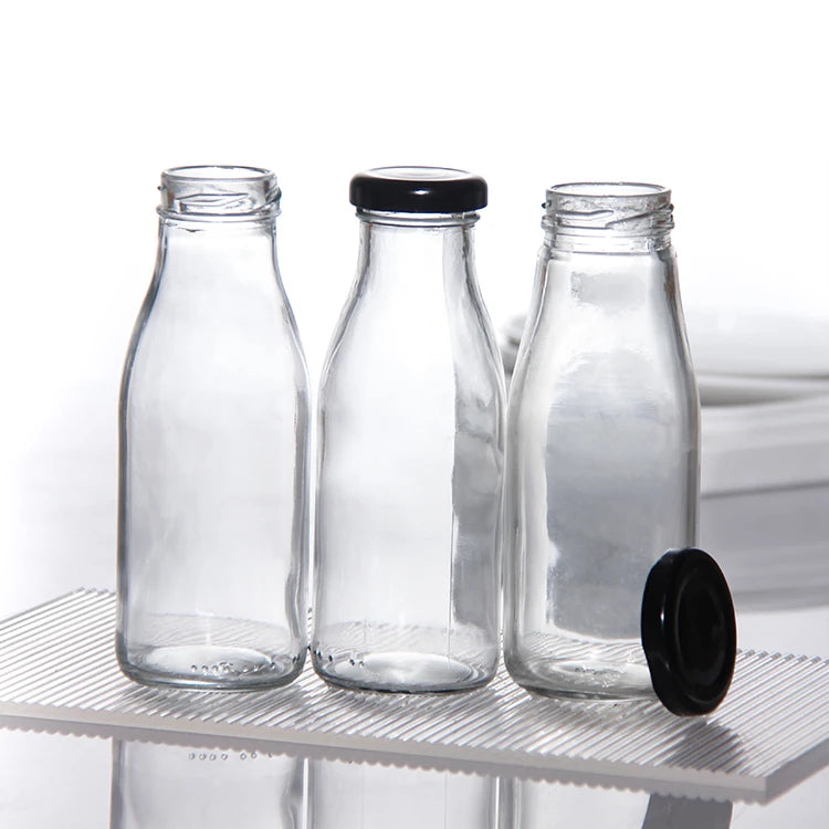 Free Design Wholesale Glass Milk Containers 100ml 200ml 250ml 500ml 1000ml Glass Empty Bottle for Milk