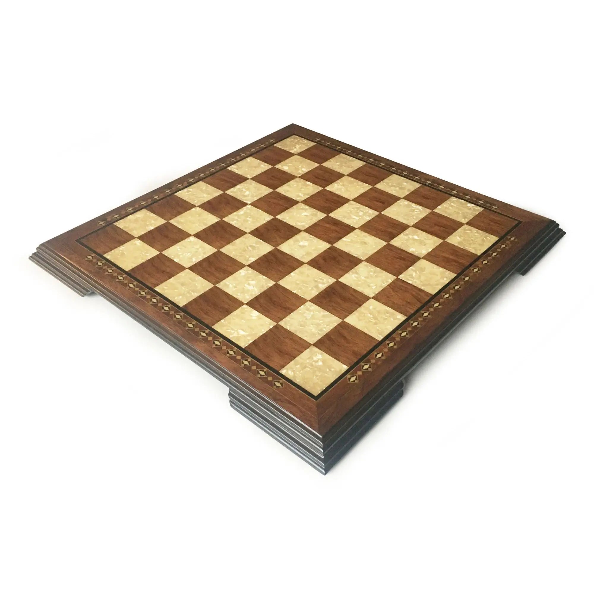 Helena Wood Art Handmade Traditional Wooden Chess Board Red 48x48x3 Cm-18.8 Inches Durable