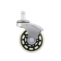 Modern 2.5 Inch Steel Polyurethane Casters for Chairs Friction Ring Stem Roller-Blade Wheels for School Bathroom Warehouse