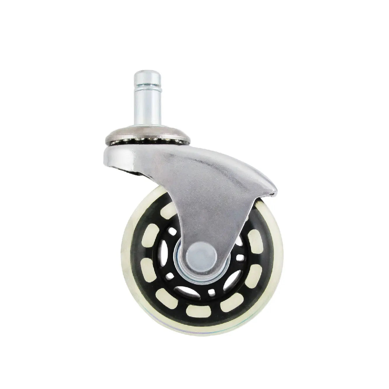 Modern 2.5 Inch Steel Polyurethane Casters for Chairs Friction Ring Stem Roller-Blade Wheels for School Bathroom Warehouse