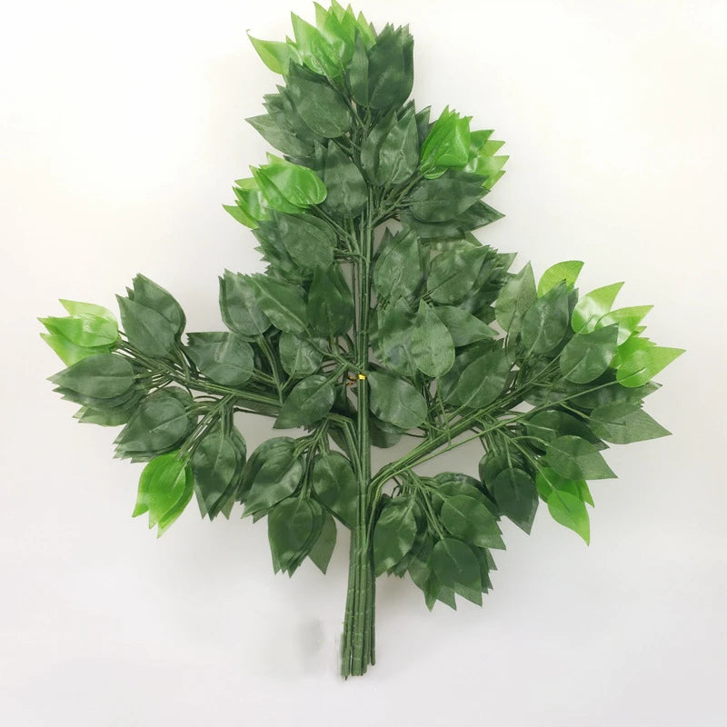 YOPIN-988 Wholesale Real Touch Latex Leaves Banyan Artificial Ficus Leaves