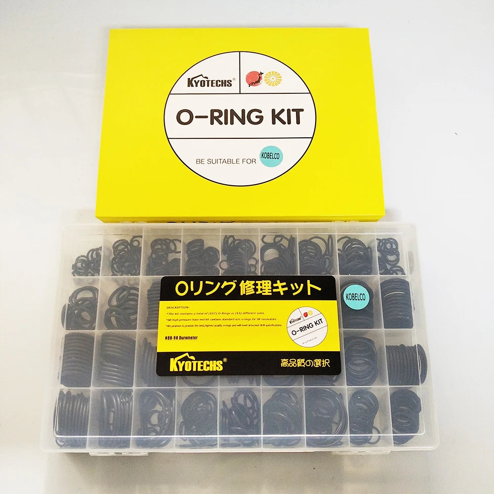 Hydraulic Silicone O Ring Rubber Seal Ring Boxed O Ring Seal Kit for Excavator