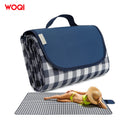 WOQI Sand Proof Beach Mat for 2-4 Adults Waterproof Quick Drying Outdoor Picnic Mat for Travel Camping Hiking Festival Park Lawn