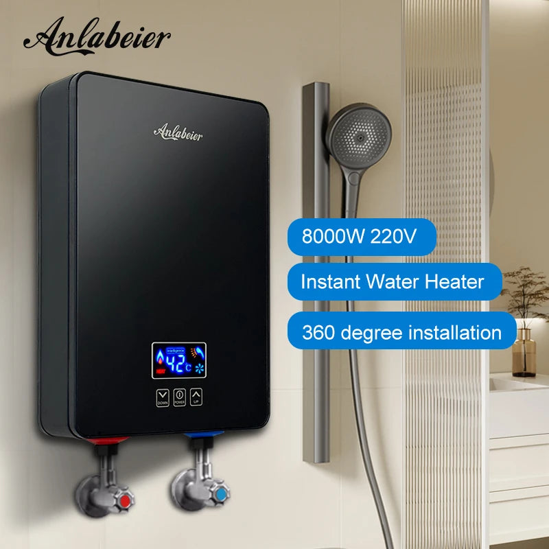 8000W Instant Geyser Safety Cast Aluminum Heating Element 220V Multi-Point Supply Electric Shower Water Heater for Hotel