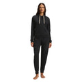 Solid Black Plain Hoodie and Jogger Set Pullover Tracksuit Minimalist Casual Two Piece wear Blank Streetwear Outfit