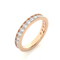 Trending Synthetic Diamond Eternity Band Rings 14K Yellow Gold Full Stackable IGI Certified Classic Wedding Engagement Luxury