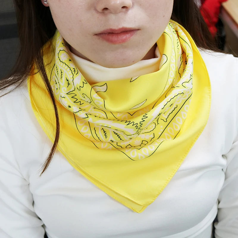 Custom Printing 100% Cotton square Bandanas With logo Quality Custom Branded Promotion Scarf