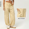 SHINBENE 29" Lounge Trousers High Waist Casual Joggers Pants Baggy Cargo Pants for Women