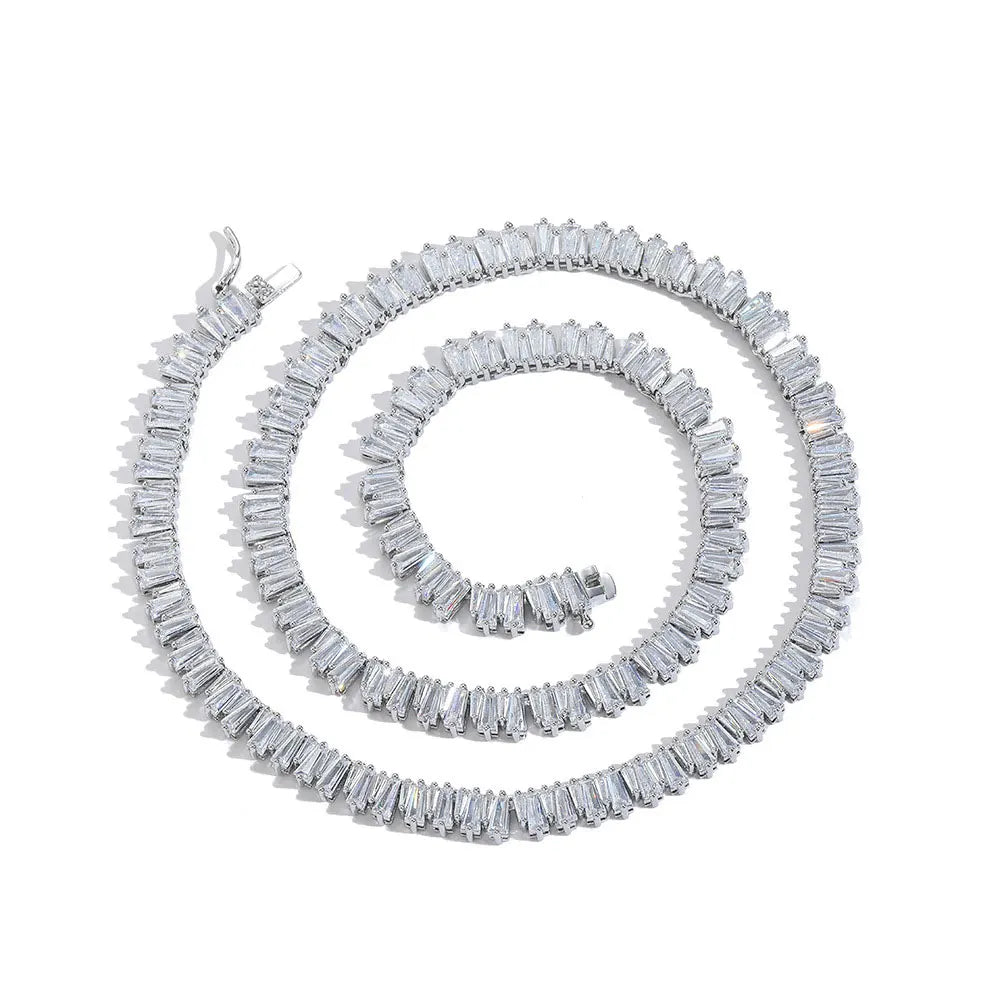 Wholesale Fashion Bling Bling Jewelry Men Hip Hop baguette Tennis Chain