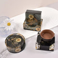 4 in 4 Inch (about 10.1 Cm) square coaster Glossy coaster Silicone Mold Suitable for Resin coaster Resin Mold