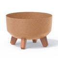 Ochre-colored flower pot without reservoir GRACIA collection 23.5 x 23.5 x 15.5 cm capacity of 3.8 L.