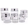 Luxury 1oz 2oz 30ml 50ml 100ml Custom Skin Care Cream Containers Empty Frosted Amber Matte Black Glass Cosmetic Jars With Lids