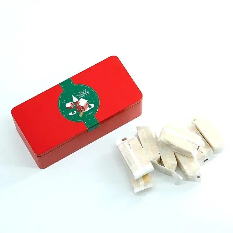 Tianhui Factory Empty Food Grade Gift Metal Tin Box With Lid Cookie Candy Customized Printing Christmas Metal Box