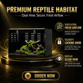 Hot Selling 12*12*18in PVC Terrarium Pet Cages & Houses Side Vent and Magnetic Lock African Fat Tailed Gecko Reptile Enclosure MegaBDM