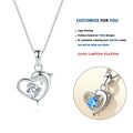 D336 Luxury Ocane 925 Sterling Silver Blue Heart CZ Dolphin Heart Necklace Pendant Women Fine Jewelry Charm (Excluding Chain) MegaBDM