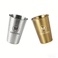 Stainless Steel Pint Cups Shatterproof Cup Tumblers Unbreakable Metal Drinking Glasses for Bar Home Restaurant