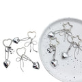 2025 Korean Dongdaemun Ins Metal Premium Silver Love Niche Design Bag Hanging Decoration Car Keychain Batch