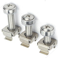 JSCREW Stainless Steel Cage Nuts Screws Washers Set for Server Rack Mounting Network Cabinet Router Shelf