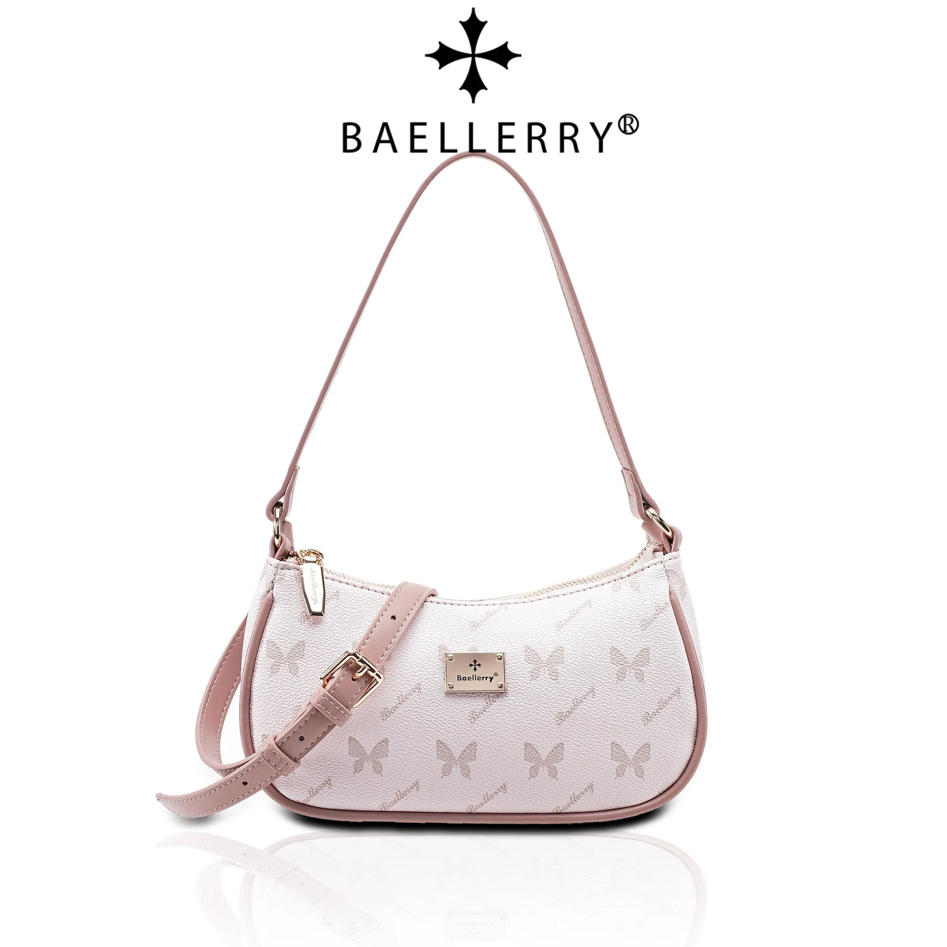 New Women's Fashion Single Shoulder Crossbody Bag Butterfly Printed Women's Bag Color Contrasting Stick Bag Underarm Bag