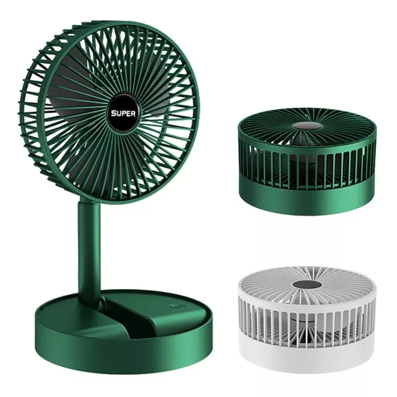Mini Table Fan Portable Cooling Fan Rechargeable Portable Folding Stand Fan Usb Rechargeable MegaBDM