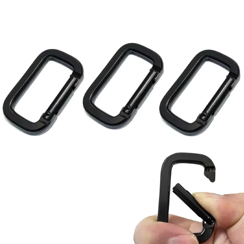 Hot Sale New Popular Products Flattening Mini Portable Square Carabiner Black Square Carabiner Customized Key Carabiner