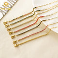 Fashion Paper Clip Chain with Colorful Cubic Zirconia Tennis Bracelets Waterproof Stainless Steel CZ Bracelets for Women